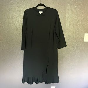 J. Jill ponte knit ruffle dress L